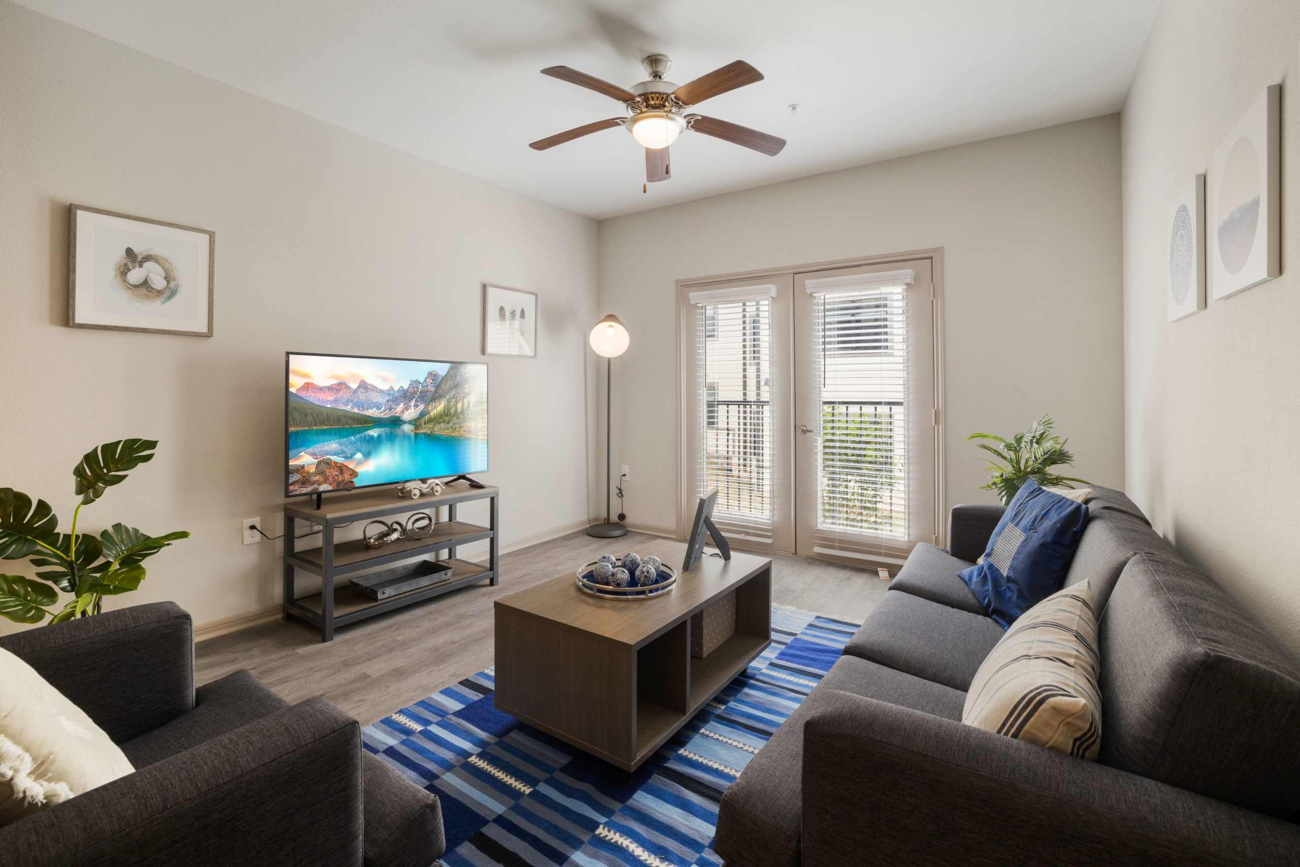 apartment living room decorating tv